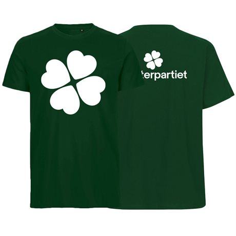 T-shirt unisex, stort klöver på bröstet